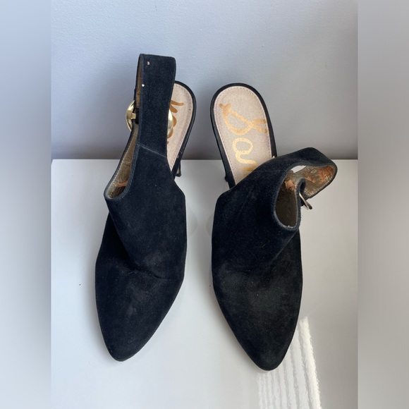 💖(2 for $15)💖 Sam Edelman Black Suede Heels (Please Read Description) - Picture 8 of 13